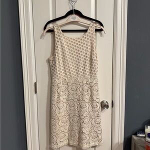 Sunday in Brooklyn Cream Lace Mini Dress